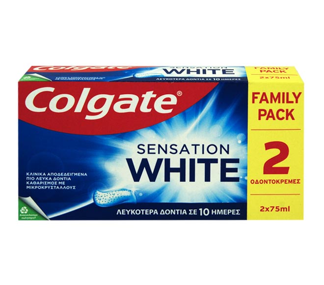 toothpaste COLGATE 2x75ml – Sensation White