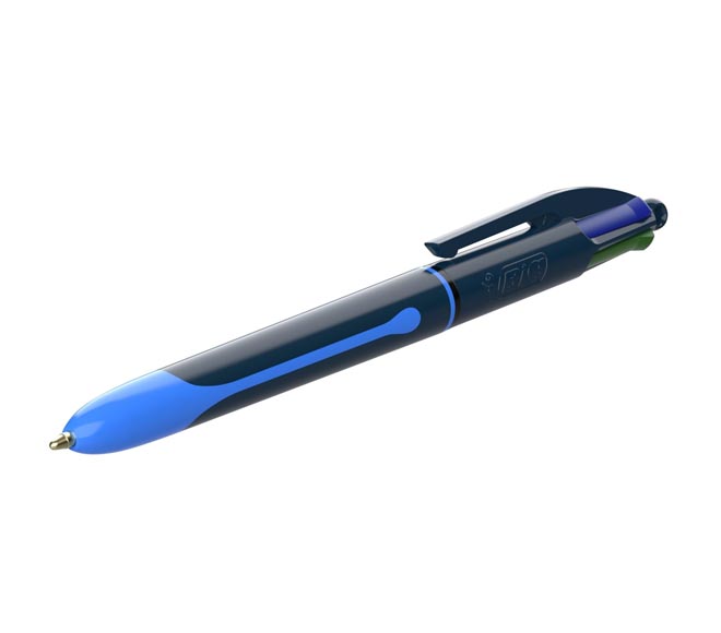 pen BIC 4 colours smooth 4 ball pens 1.0mm dark & light blue