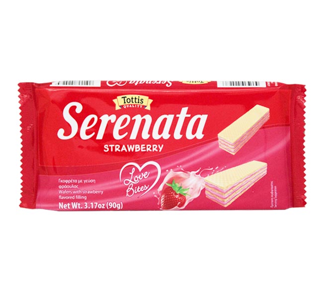 SERENATA wafers filled with strawberry cream 90g