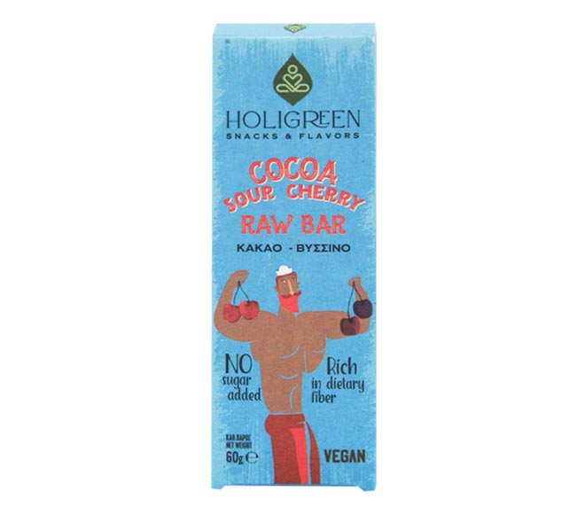 HOLIGREEN raw bar vegan 60g – Cocoa & Sour Cherry