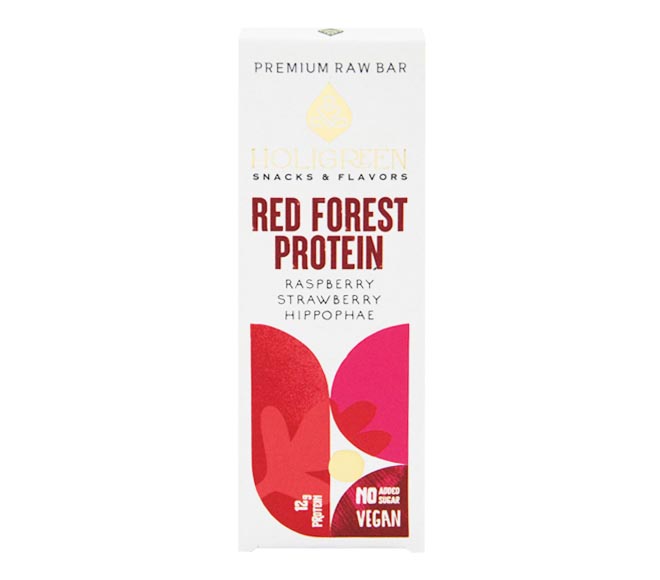 HOLIGREEN raw protein bar vegan 60g – Red Forest
