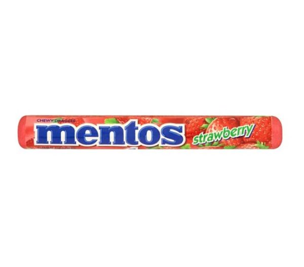 MENTOS chewy dragees 37.5g - Strawberry