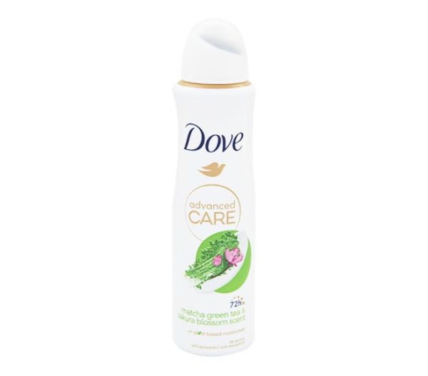 DOVE deodorant advanced care spray 150ml - Macha green tea & sakura blossom scent