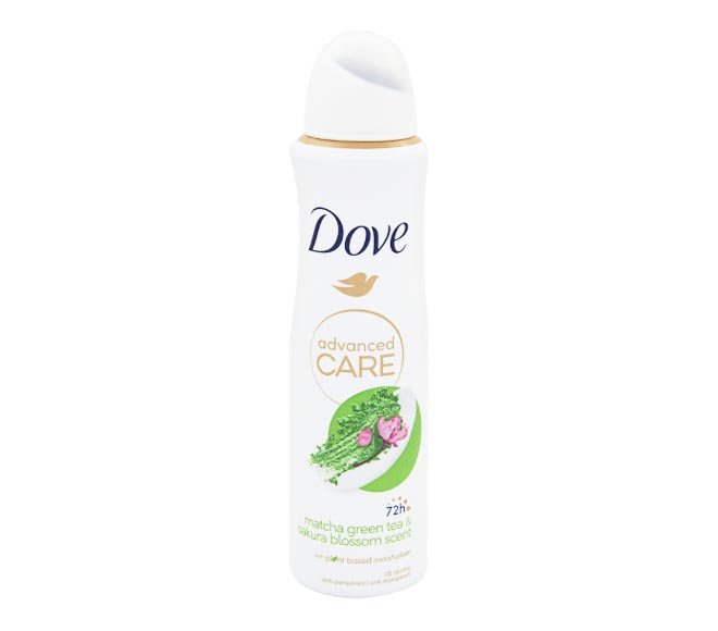 DOVE deodorant advanced care spray 150ml – Macha green tea & sakura blossom scent