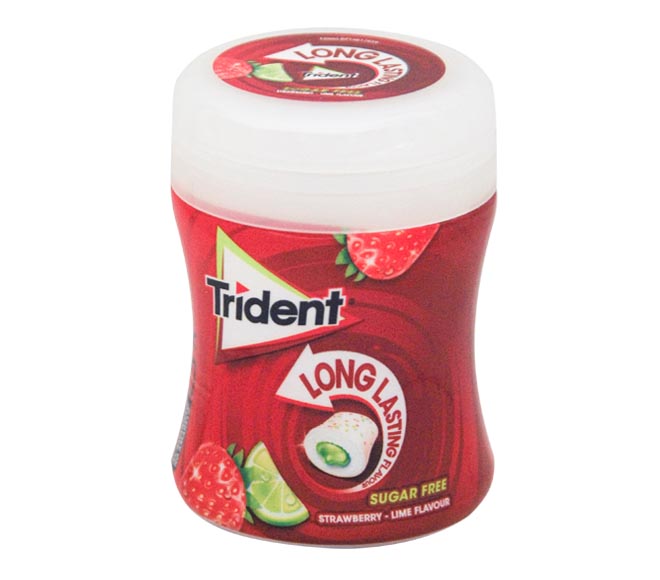gum TRIDENT long lasting strawberry-lime sugar free 50.6g