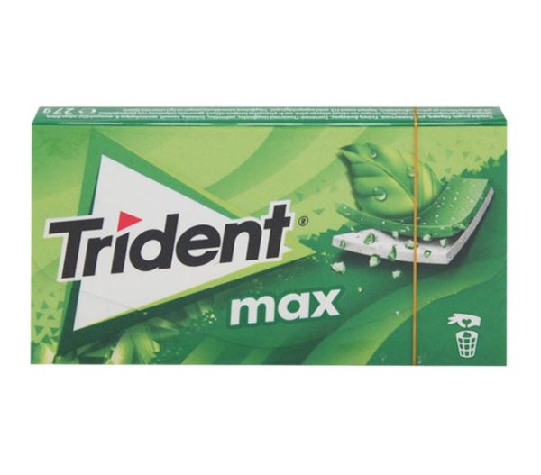 gum TRIDENT max spearmint flavour sugar free 27g