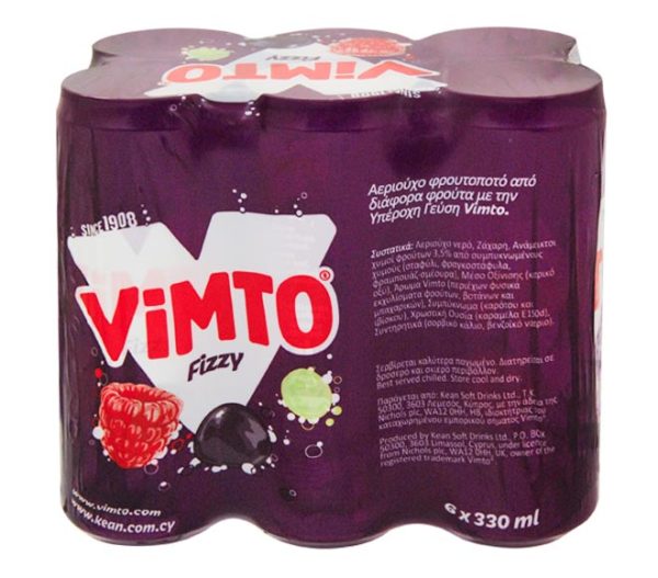 can VIMTO sparkling mixed fruit juice drink 6x330ml