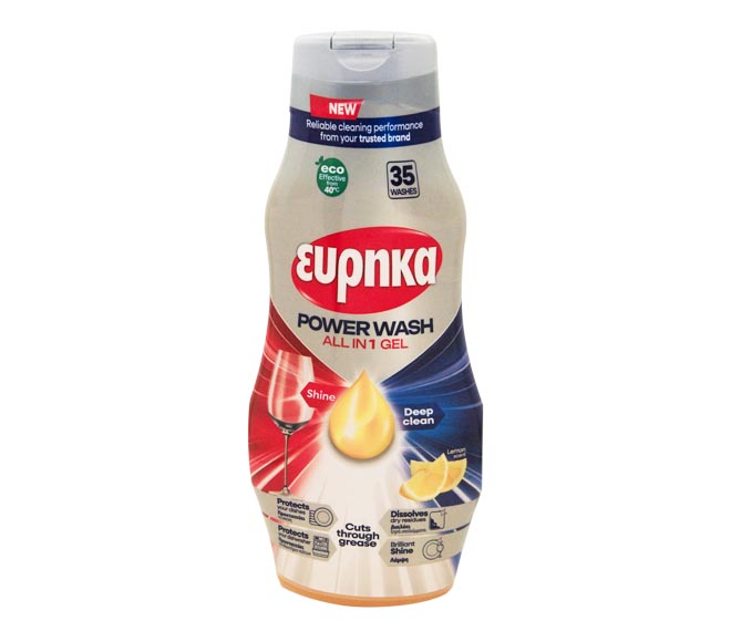 EUREKA dishwasher All In 1 Gel deep shine grease cutting 700ml – Lemon