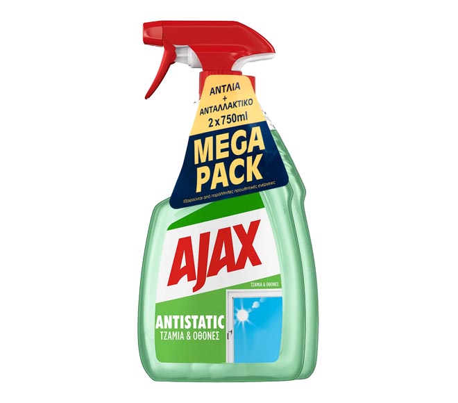 AJAX glass cleaner spray 750ml + refill 750ml – Antistatic