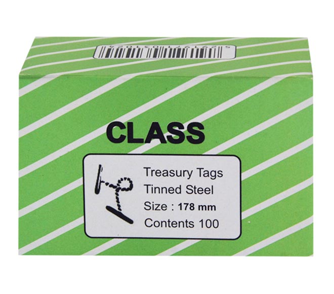 CLASS treasury tags metal ended 178mm 100pcs