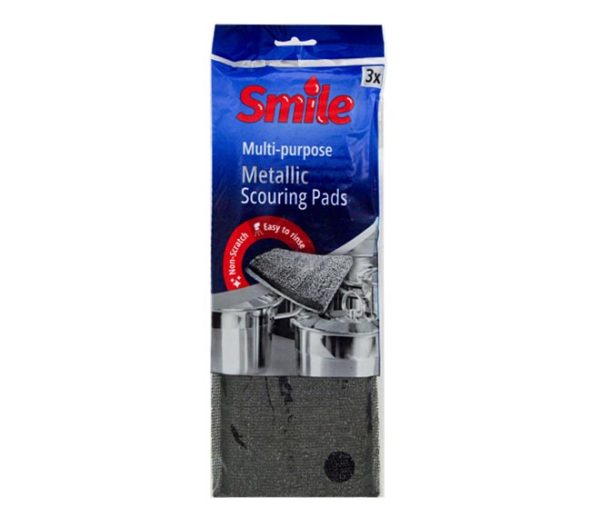 sponges scourer Smile Multi-Purpose Metallic 3pcs