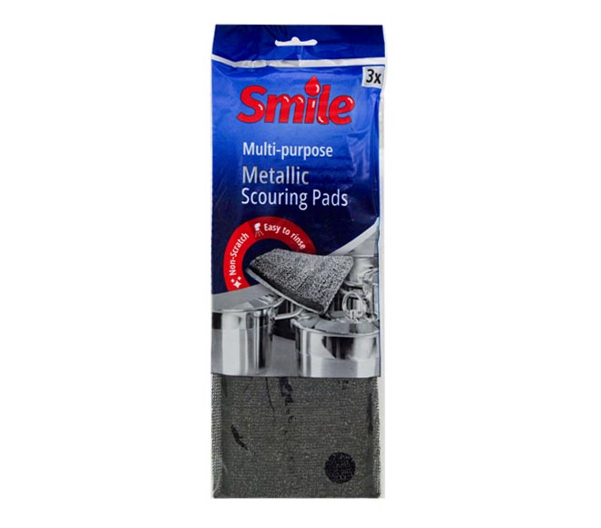 sponges scourer Smile Multi-Purpose Metallic 3pcs