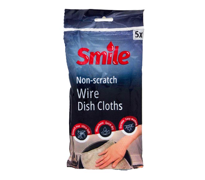 cloth SMILE for Dishes non-scratch wire 5pcs