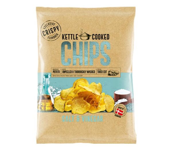 KETTLE COOKED potato chips 150g - Salt & Vinegar