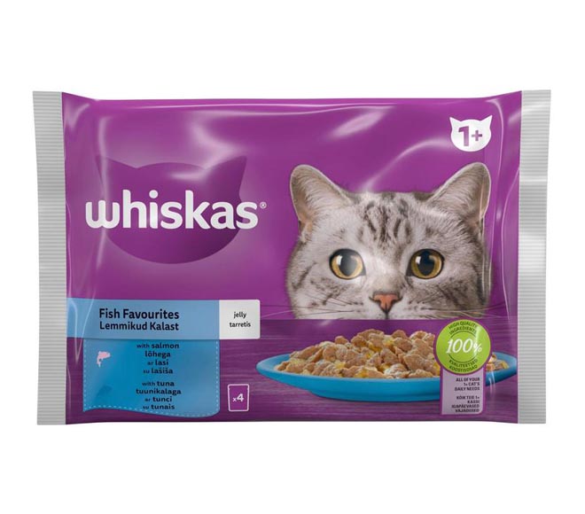 cat WHISKAS adult fish selection in jelly 4x85g