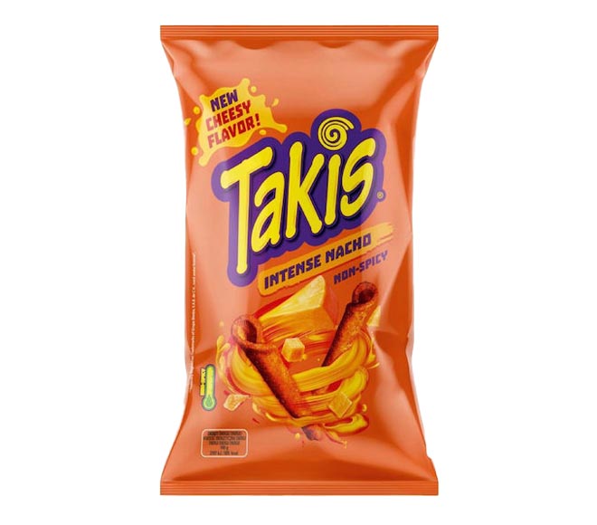 TAKIS fried corn snack 100g – Intense Nacho (Non-Spicy)