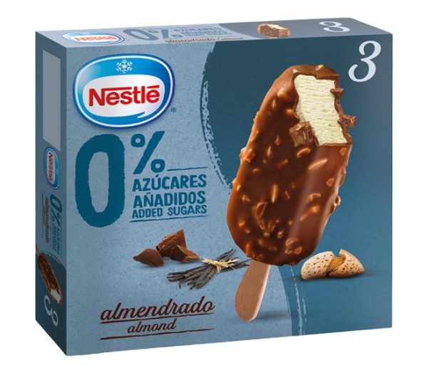 ice cream NESTLE Sticks 0% added sugar 2 X 62g - Almond