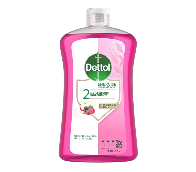 DETTOL Liquid hand wash moisturising ingredients refill 750ml – energise