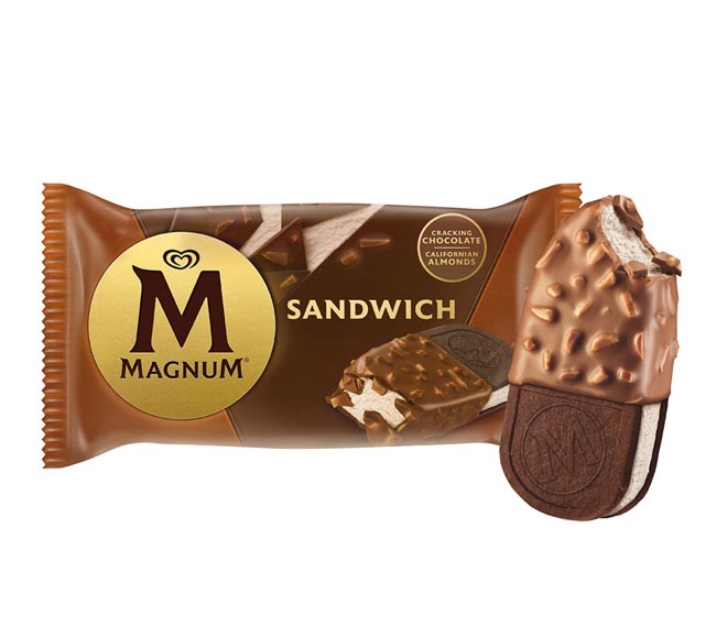 ice cream MAGNUM sandwich 140ml – Almonds