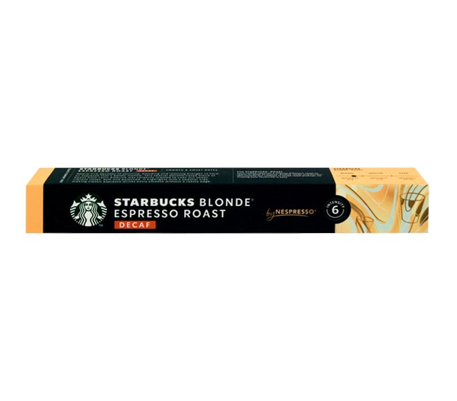 STARBUCKS blonde espresso roast decaf 55g (10 caps – intensity 6)