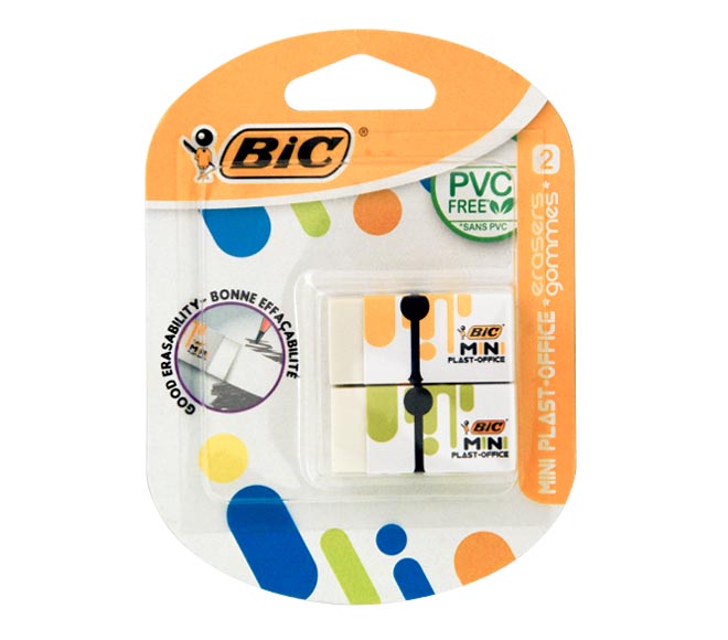 BIC eraser mini Plast – Office PVC free 2pcs