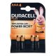 DURACELL Power Boost Type AAA Alkaline Batteries, pack of 4