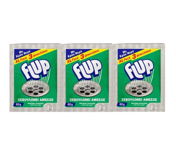 FLUP XL Pack drain opener with cold water 3x60g
