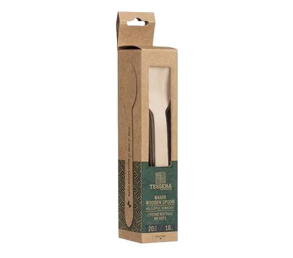 cutlery wooden TESSERA spoon 160mm x 20pcs