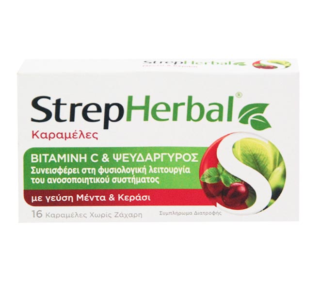 STREPHERBAL Mint & Cherry 16 tabs