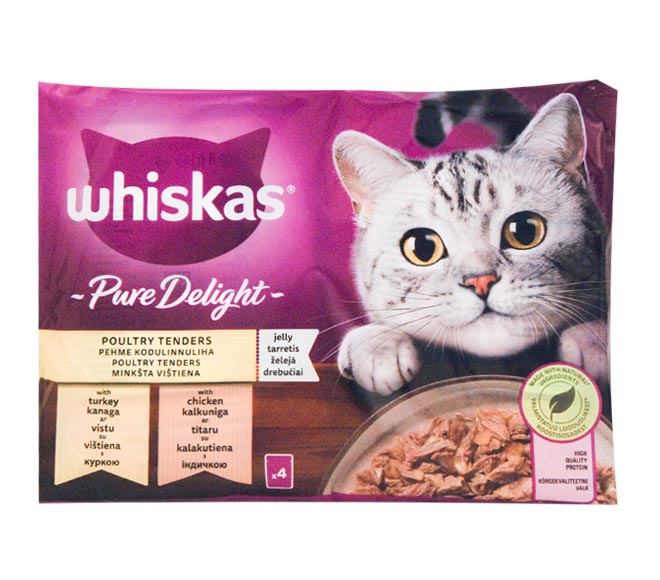 cat WHISKAS adult poultry tenders in jelly 4x85g