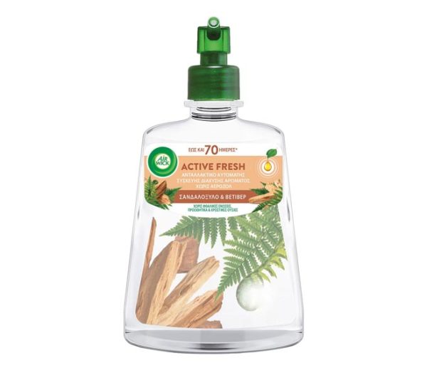 AIR WICK Active Fresh without aerosol refill spray 228ml - Sandalwood & Vetiver