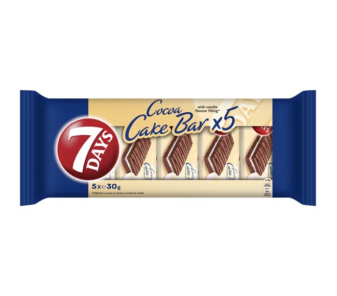 7DAYS Cake Bar 5x30g – Vanilla Cream