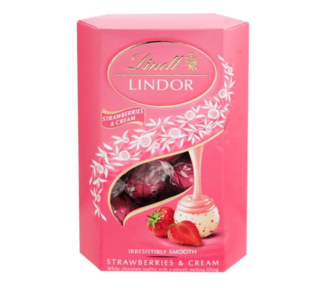 LINDT lindor balls chocolate Strawberry Cream 200g
