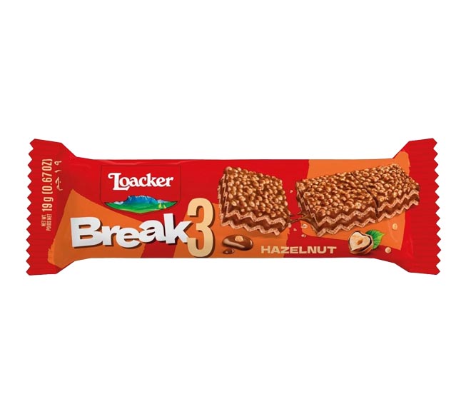 LOACKER Break3 wafer 19g – Hazelnut