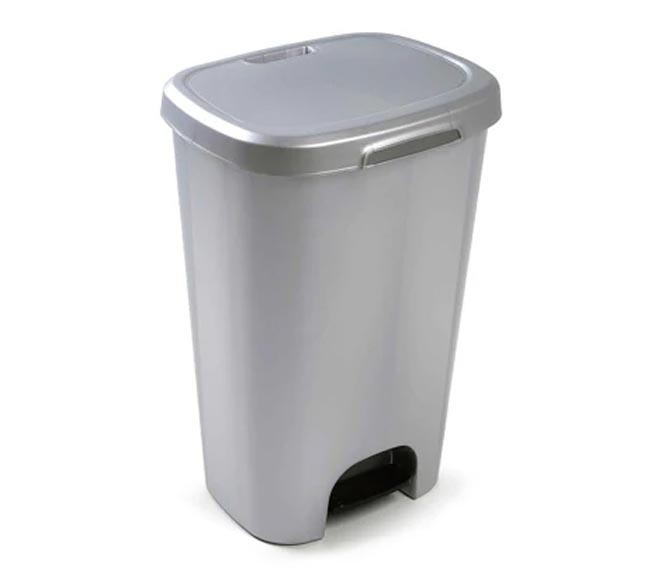 PLASTIC FORTE pedal garbage bin 50L – Grey