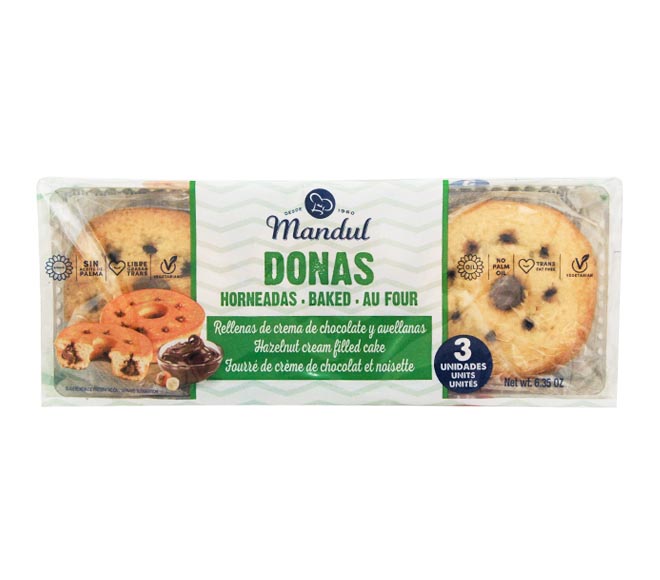 MANDUL Donas mini cakes 180g – Chocolate Praline