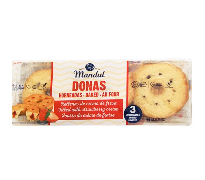 MANDUL Donas mini cakes 180g – Strawberry