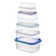 COK rectangular plastic container 7pcs ( 390ml, 600ml, 880ml, 1250ml, 1800ml, 2500ml, 3500ml)