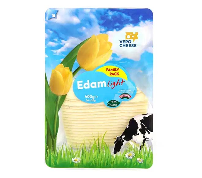 cheese VEPO edam light slices 400g