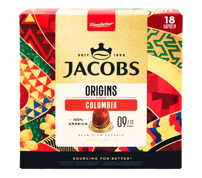 JACOBS Origins nespresso compatible capsules 93g (18 caps-intensity 9/12) – Colombia