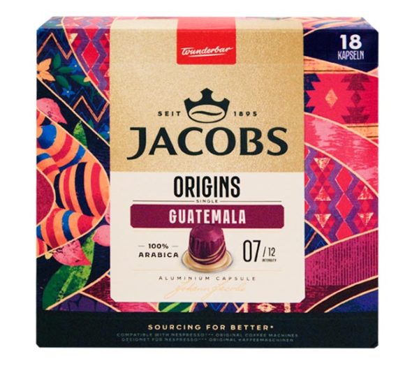 JACOBS Origins nespresso compatible capsules 93g (18 caps-intensity 7/12) - Guatemala