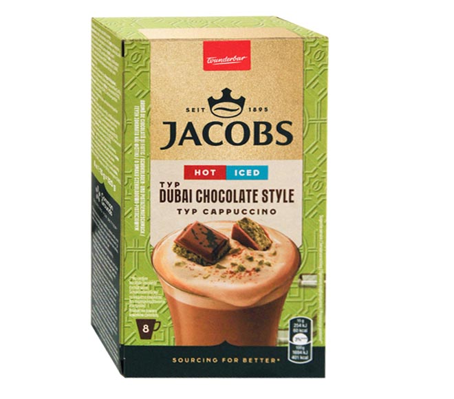 sachets JACOBS cappuccino hot or iced 8x15g 120g – Dubai Chocolate Style