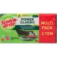 sponges scourer SCOTCH-BRITE power classic antibacterial (green) 3pcs (Multi Pack)