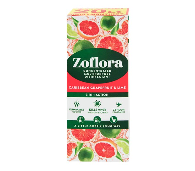 ZOFLORA concentrated disinfectant 500ml –  Caribean Grapefruit & Lime