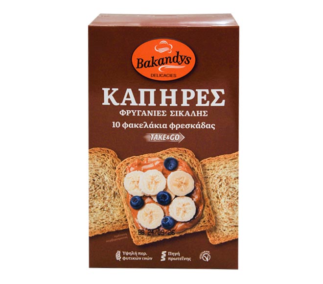 BAKANDYS Take & Go rye rusks (10×18.6g) 186g
