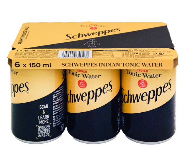 can SCHWEPPES tonic water 6x150ml