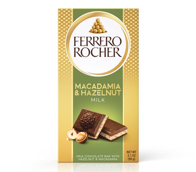 FERRERO ROCHER milk chocolate 90g – Macadamia & Hazelnut