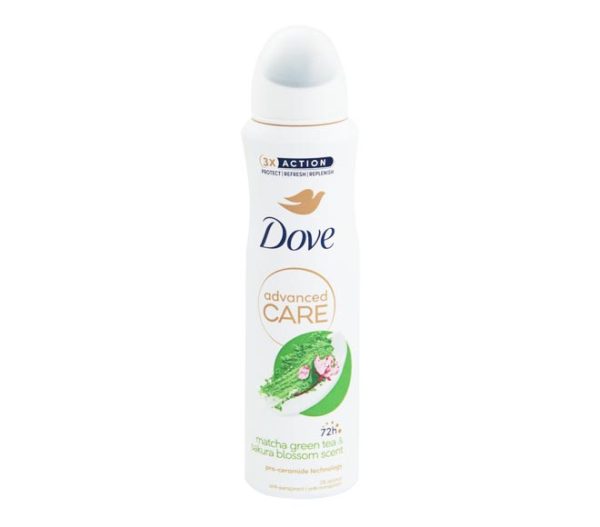 DOVE deodorant advanced care spray 150ml - Macha green tea & sakura blossom scent