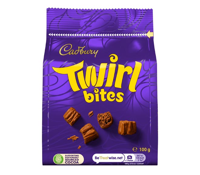 CADBURY chocolate TWIRL bites 100g